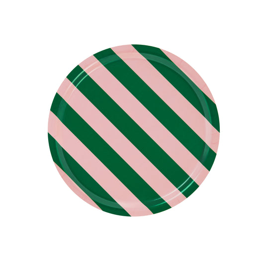 STRIPE Tableau Medium | Buche Rosa + Grün