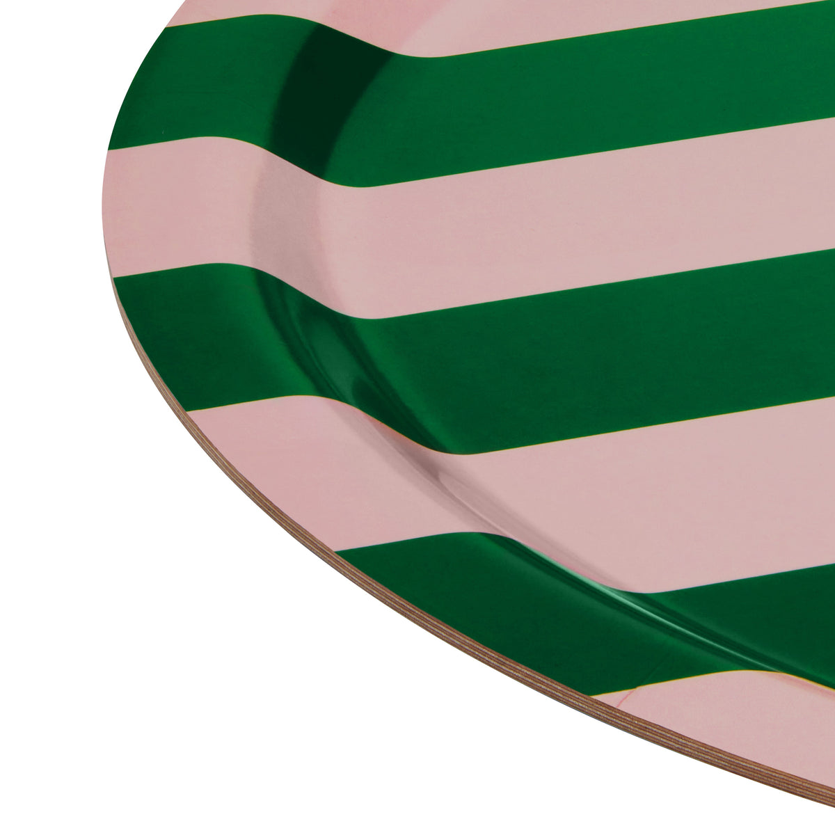 STRIPE Tableau Medium | Buche Rosa + Grün