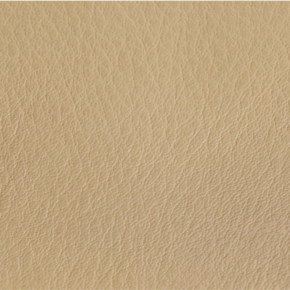 PUFFY Lounge Chair | Edelstahl Leder Sand