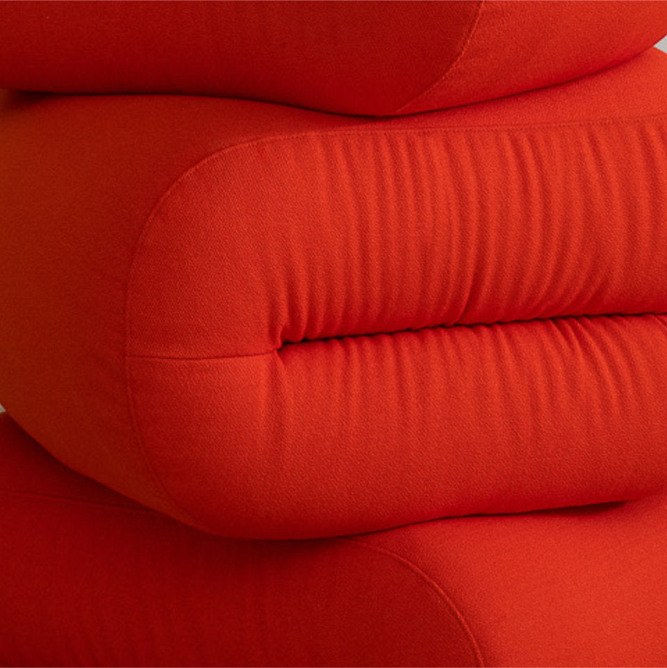 BAU Sofamodul Pouf 45° Closed | Rot
