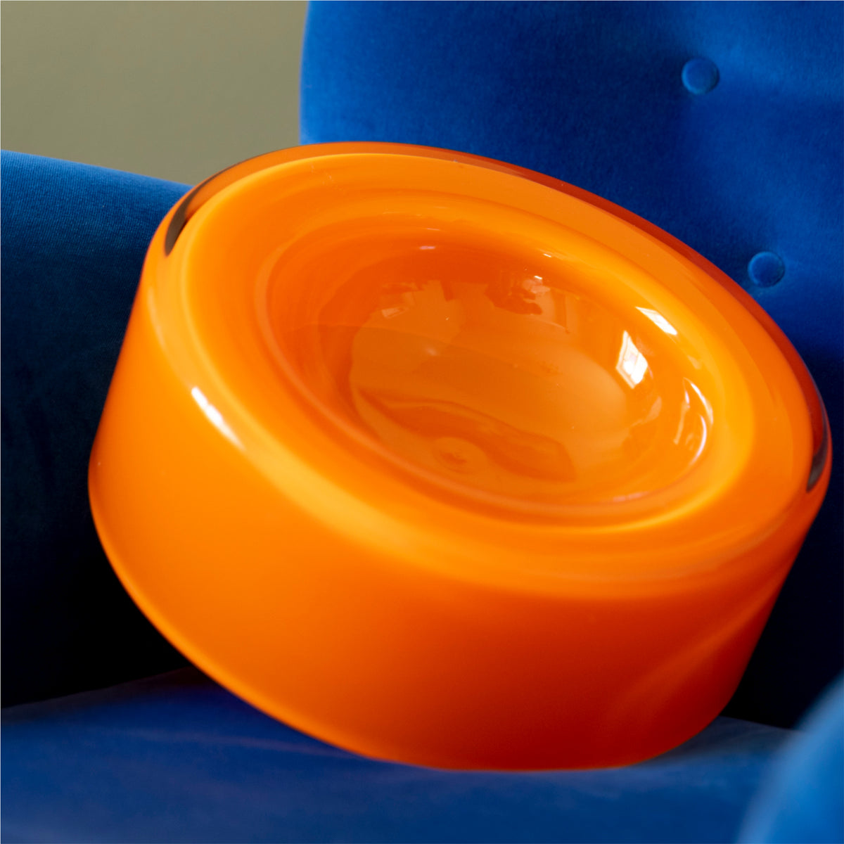 WET BOWL MEDIUM Glasschale | Orange
