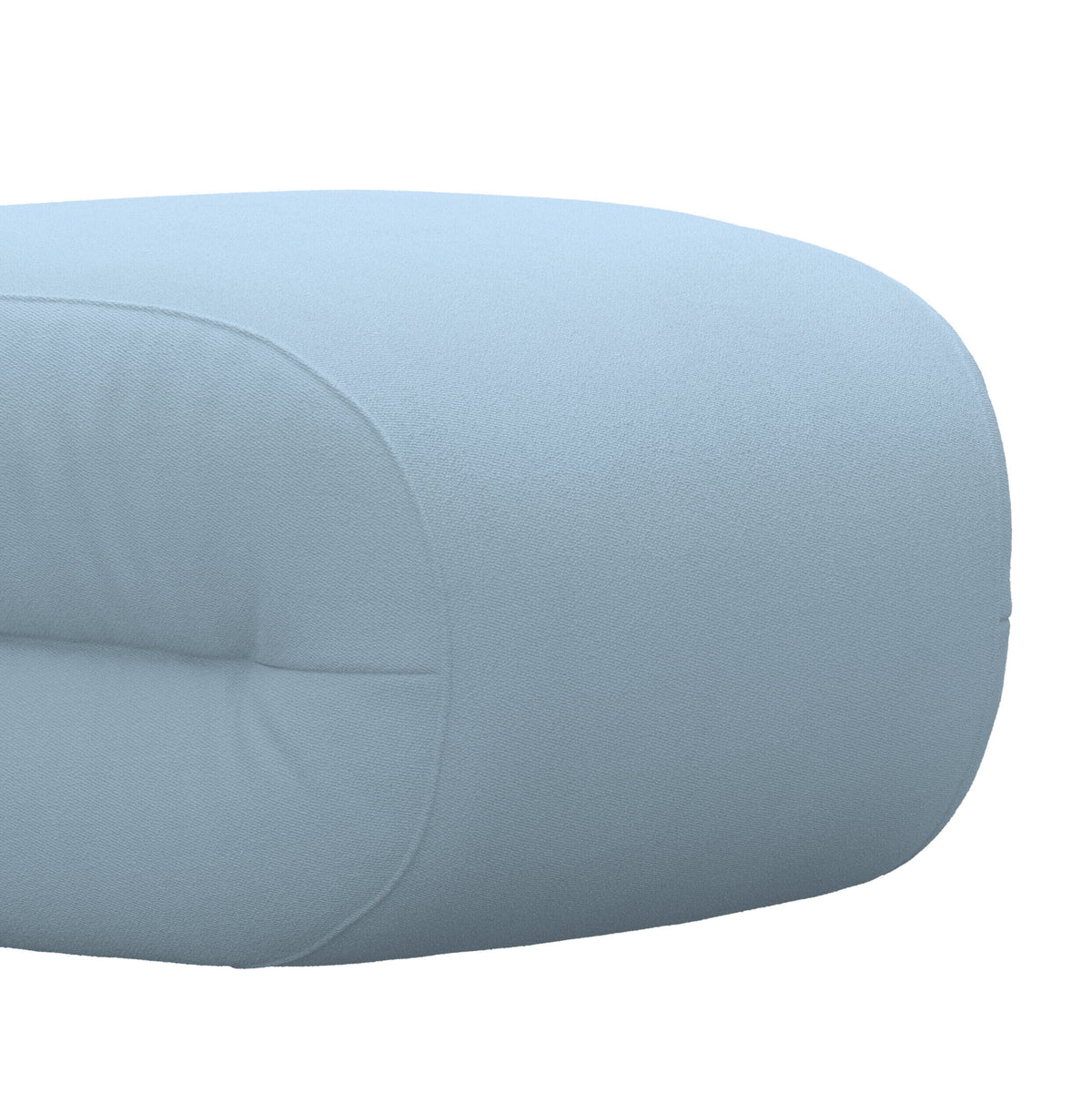 BAU Sofamodul Pouf 45° Closed | Hellblau