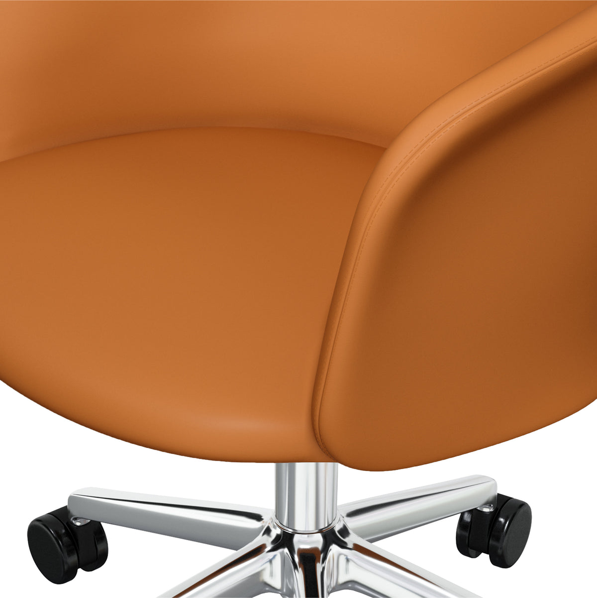 KENDO Drehstuhl | Leder Cognac