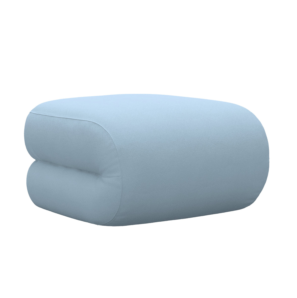 BAU Sofamodul Pouf Straight | Hellblau