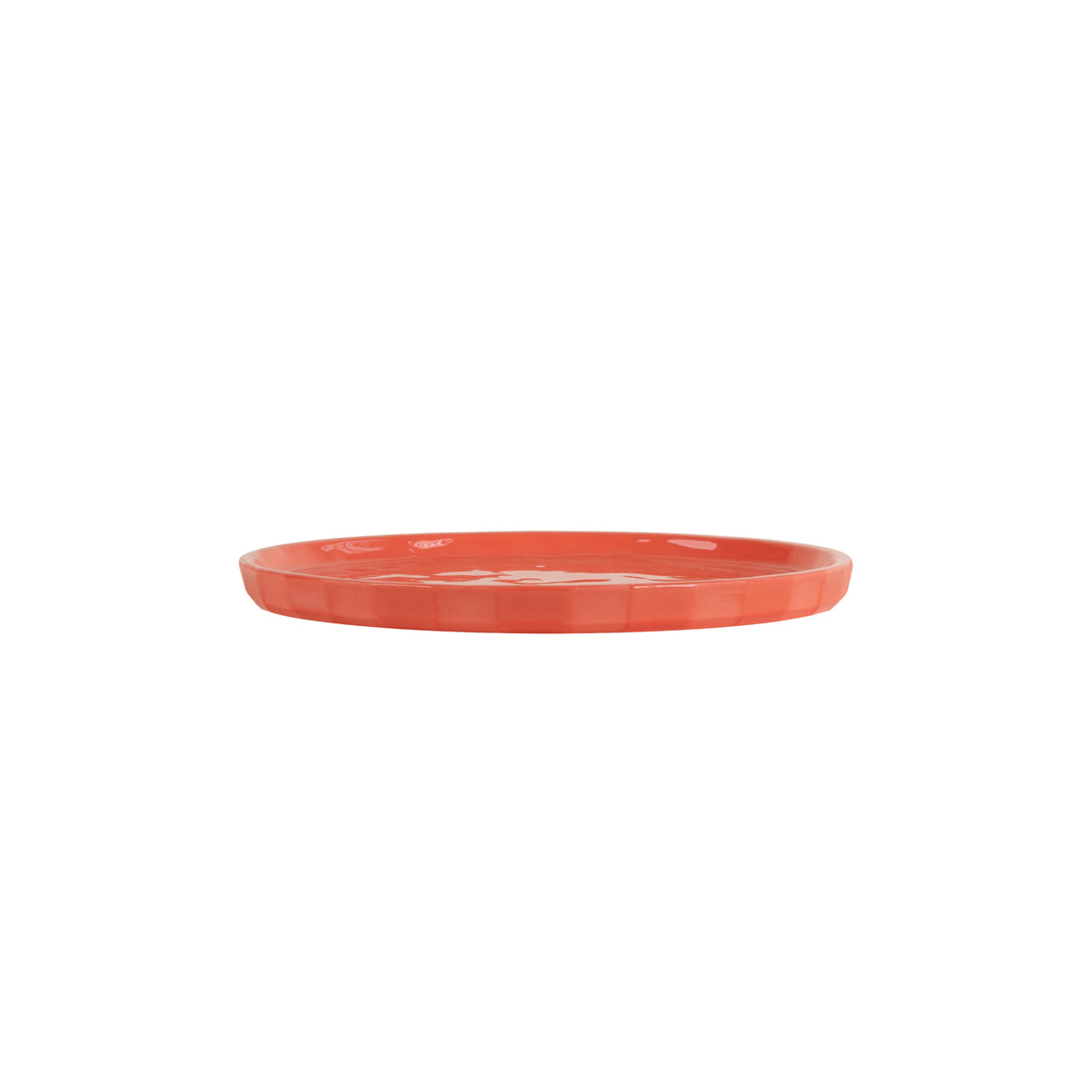 FACET Teller | Porzellan Poppy Rot