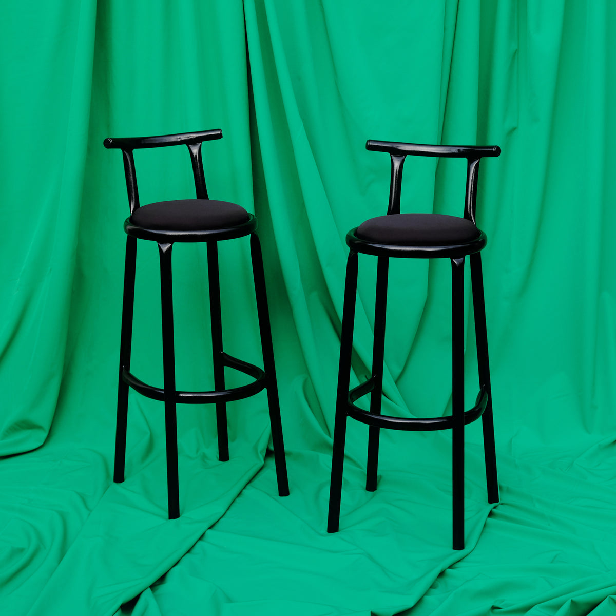 FRESH Barhocker Set of 2 | Stahl Schwarz