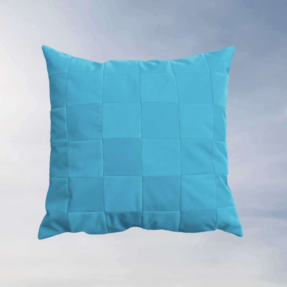 FRESH Oversize Kissenhülle 60x60 | Karo Hellblau